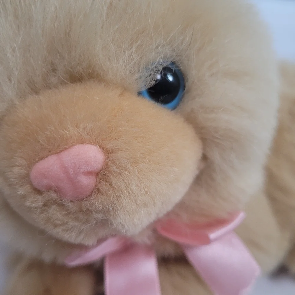 TB Trading Co Tan Plush Cat Kitten Laying 12